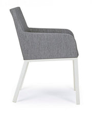 Sedia in alluminio verniciata a polvere grigio cm 55x 62x 82h