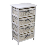 Cassettiera Hilary 4 cassetti bianco cm46x32xh81