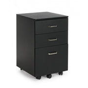 Cassettiera da ufficio in MDF tre cassetti Nero NADIR 40x44x h65 cm