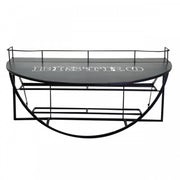 Tavolino in metallo da muro con mensola  cm70x47xh40