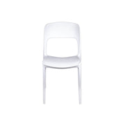 Sedia Da Giardino In Polipropilene Bianco Risto 47X52X H83 Cm