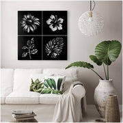 Decorazione murale nera astratto cm 40 x 40 x 4 EFFEZ