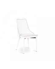 4x Sedia in similpelle Myriam bianca STS