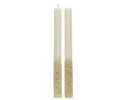 Candele colore oro con glitter H 25 cm