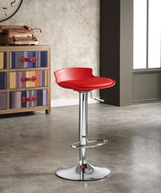 2xSedia in similpelle rosso 39x40x69/90h cm