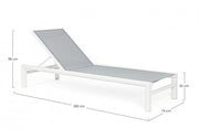 Lettino Skipper New C-Ruote Bianco Yk11