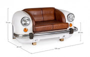 Divano vintage macchina con fari