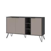 Madia antracite 3 ante tortora 142x35,5x83h