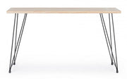 Consolle in acciaio con piano in legno DISTRICT 140x39x h79 cm