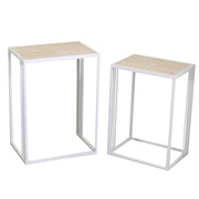 Colonnina in metallo Lucilla 2 pz bianco