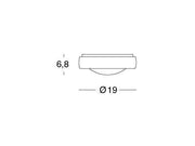Plafoniera Tonda 8W Led 4000K  linea loft  grafite