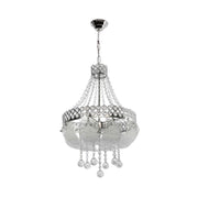 Lampada da soffitto Sare MDL3550 argento vetro decorato e pietre effetto cristallo EFFEZ
