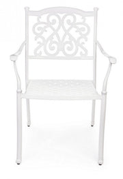 Sedia Con Bracciolo Ivrea Bianco Da Esterno