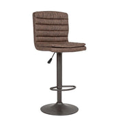 Sgabello bar vintage ecopelle marrone Connor cm 41 x 50 x 94,5