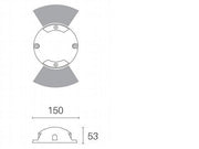 Segnapasso 3W Led 4000K  linea upper  grafite