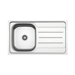 Lavello incasso cucina MP861VDX acciaio 86x50 cm una vasca e gocciolatoio destro EFFEZ
