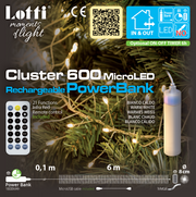 Cluster 6m M-P18 600 MicroLED Telec. IR 21F Luci di Natale