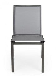4x Sedia antracite in alluminio stile design