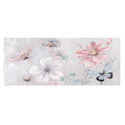 Rectangular pink flowers oil painting cm55x135x3