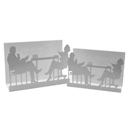 Metal magazine rack silhouettes 1-2 white cm35x12h24