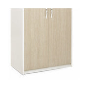 Armadio 2 ante cassa bianca e frontale colore olmo Cm 91x52xH 210