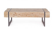 Tavolino industriale Garrett con piano in legno