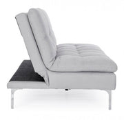 Divano Letto 3 Posti Leon Grigio Chiaro in tessuto L190 cm