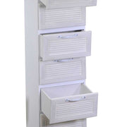 Mobiletto legno liverpool 7 cassetti bianco cm 29x23h109