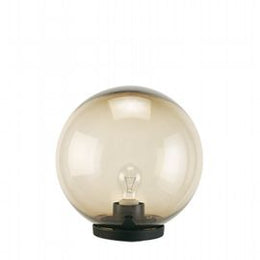 Lampada da esterno in termoplastico con sfera fumé Ø 20cm nero