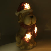 Cane resina led cappello rosso cm22x19,5h40