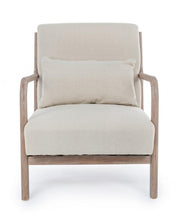 Poltrona Ancilla Vintage in lino cotone con cuscino