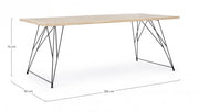 Tavolo design industrial in legno DISTRICT 200x90x h76 cm