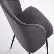 Sedia effetto velluto Crown velvet grigio