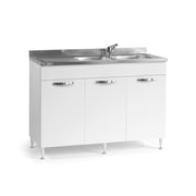 Sottolavello per cucina  3 ante Bianco reversibile Cm 120x50xH 85