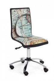 Sedia ufficio ecopelle acciaio Young Gulliver