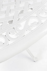 Tavolo arredo giardino alluminio ovale bianco Ivrea cm 148x201