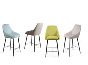 2x Sgabello in Tessuto 46cm x 49cm H. 97cm