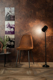 4x Sedia in similpelle con seduta marrone 450x84 cm