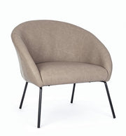 Poltrona tortora in velluto stile design