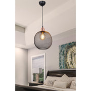 Lampada a sospensione metallo traforato nero Belin MDL4320 EFFEZ