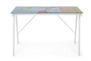 Scrivania Young Cartoon piano in vetro 113x58 cm