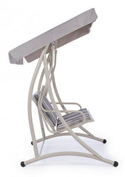 Dondolo in acciaio due posti Avorio GRELY 145x120x h185 cm
