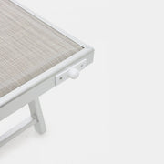 Lettino OCEAN pieghevole in alluminio di colore grigio
