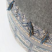 Pouf in cotone stile etnico TILAK Snorkel diametro 50x h35 cm