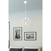Lampada a sospensione Koza MDL4327 gabbia bianco