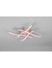 Plafoniera Moderna Design Hashtag Route Oro Rosa Led 4000k Trio Lighting