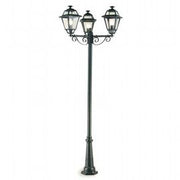 Lampada a Sospensione in Alluminio Pressofuso con Diffusori in Vetro Trasparente grafite