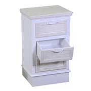 Mobiletto legno liverpool 3 cassetti bianco cm 37x30h64