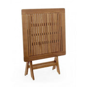 Tavolo Noemi per esterno in legno di acacia pieghevole  70x70x h73 cm