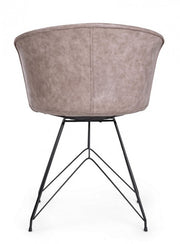 Sedia vintage Loft nero beige cm 56 x 54 x 76